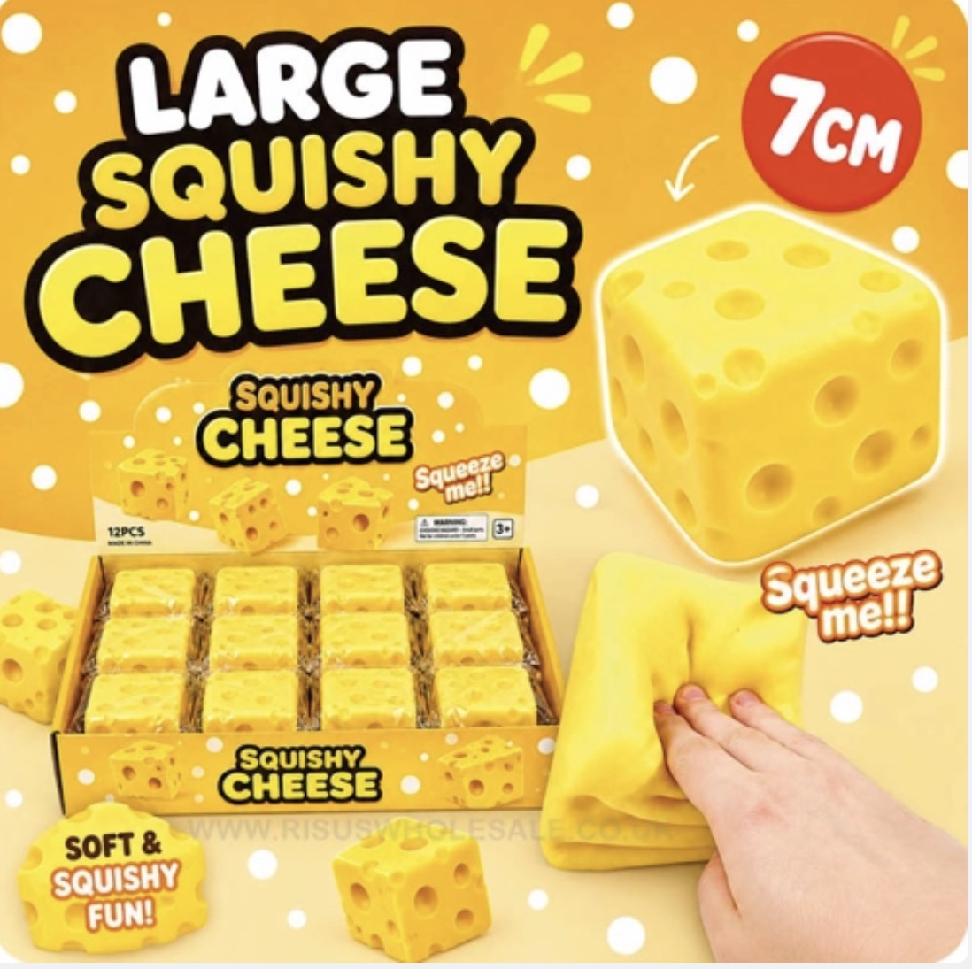 Large Squishy Cheese 7cm