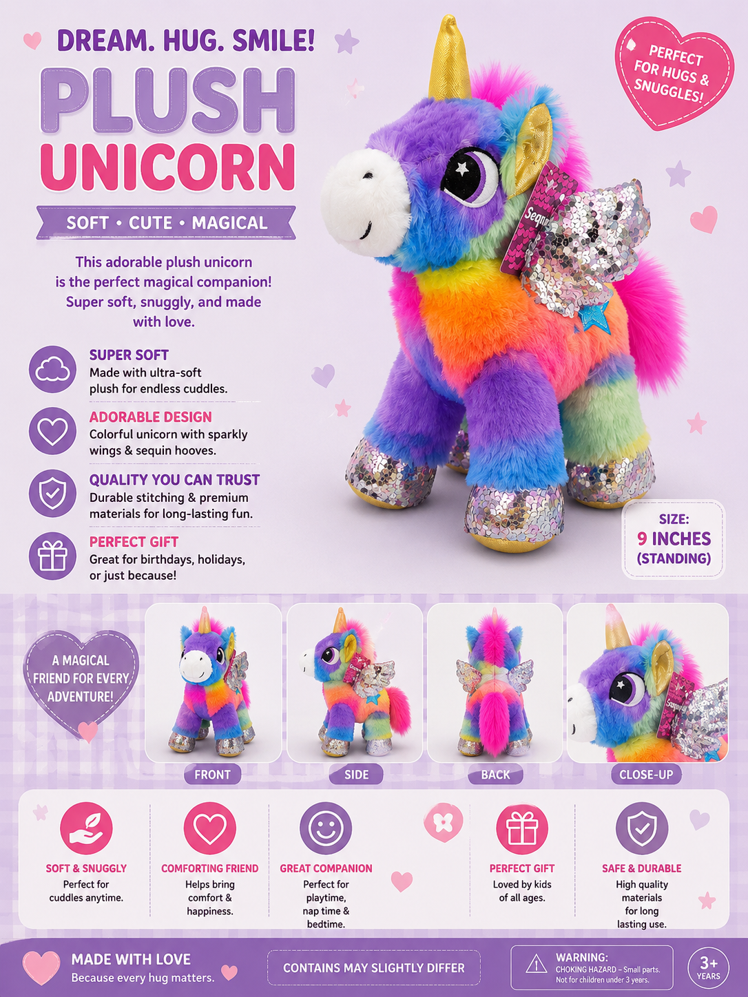 Rainbow Unicorn plush