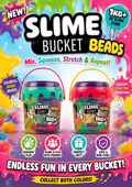 SlimeTastic 1KG+ Slime Beads Bucket – Giant Kids Sensory Toy Tub