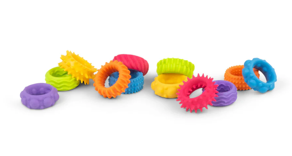 Pack 12 Sensory Fidget Rings Anxiety Stress Toy